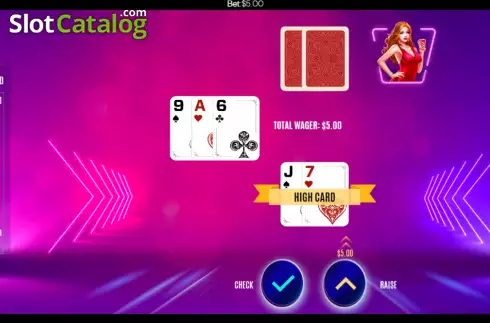 Game screen 3. 6 Up Pocket Poker slot