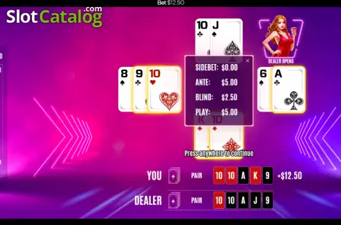 Win screen 2. 6 Up Pocket Poker slot