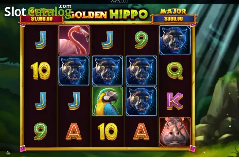 Game screen. Golden Hippo slot