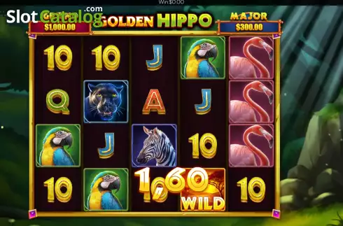 Win screen 2. Golden Hippo slot