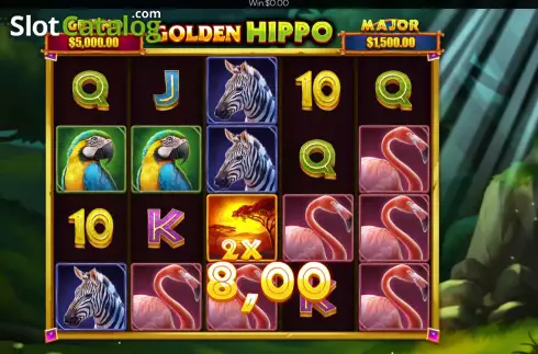 Win screen 3. Golden Hippo slot