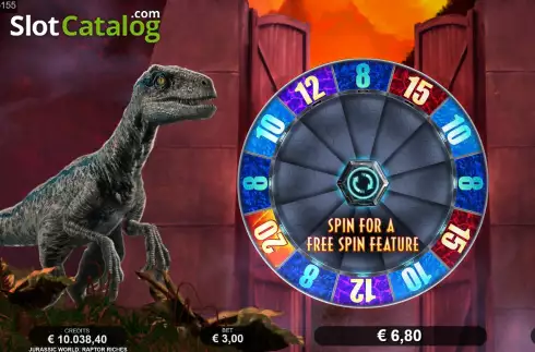 Bildschirm9. Jurassic World Raptor Riches slot