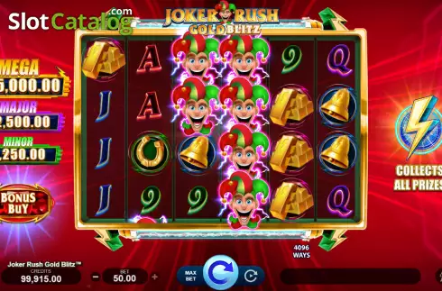 Reel screen. Joker Rush Gold Blitz slot