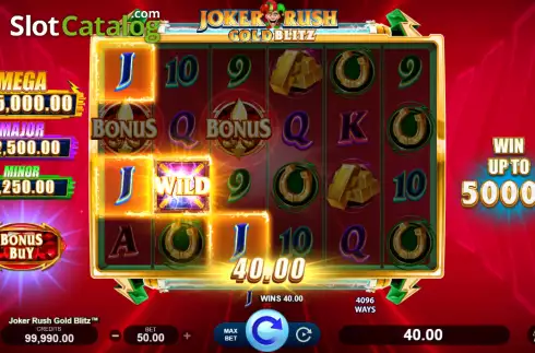 Win screen. Joker Rush Gold Blitz slot