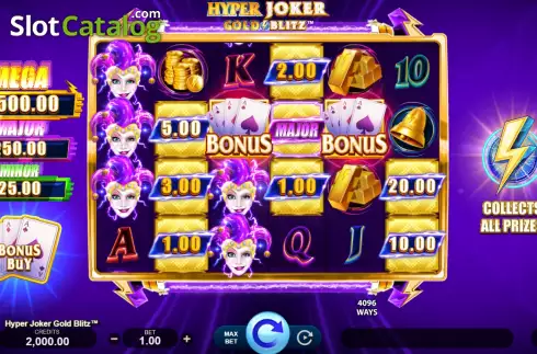 Game Screen. Hyper Joker Gold Blitz slot