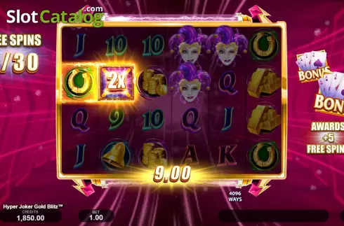 Free Spins Win Screen 3. Hyper Joker Gold Blitz slot