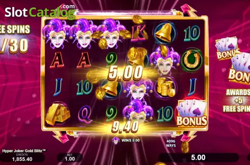 Free Spins Win Screen 4. Hyper Joker Gold Blitz slot