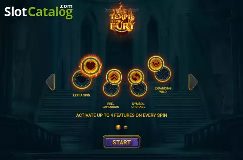 Bildschirm2. Temple of Fury Dream Drop slot