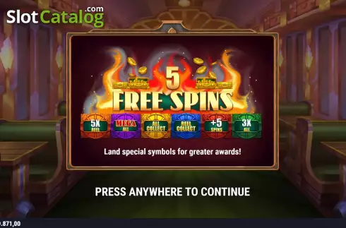 Free Spins Win Screen. Blazin' Rails slot