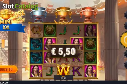 Win Screen. Rome Fight For Gold Deluxe slot
