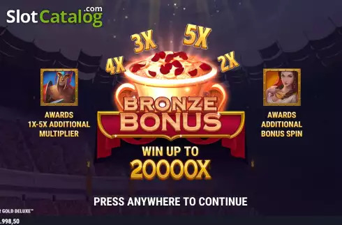 Bonus Game Win Screen. Rome Fight For Gold Deluxe slot