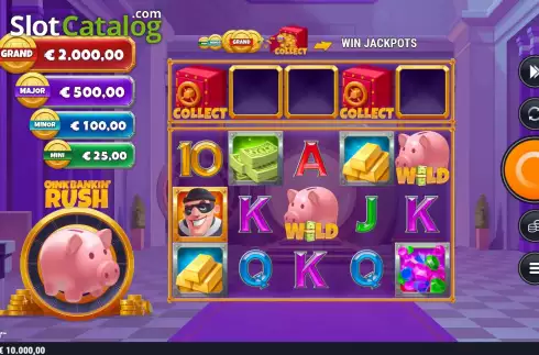 Game Screen. Oink Bankin slot