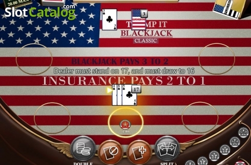 Game Screen 3. Trump It Blackjack Classic slot
