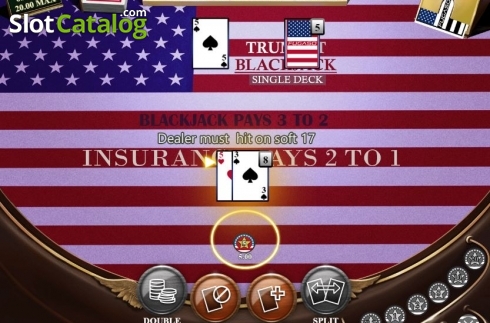Game Screen 3. Trump It Blackjack Single Deck slot