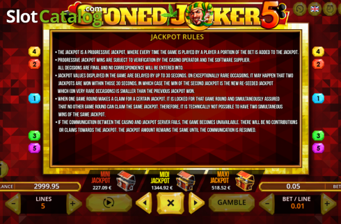 Jackpot. Stoned Joker 5 slot