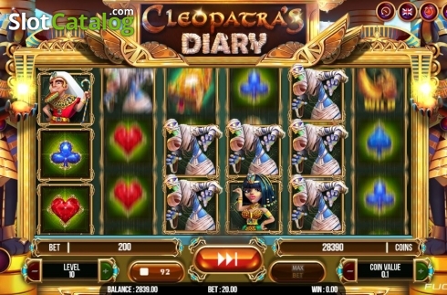 Bildschirm5. Cleopatra's Diary (Fugaso) slot