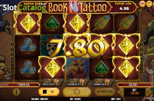 Free Spins 3. Book Of Tattoo 2 slot