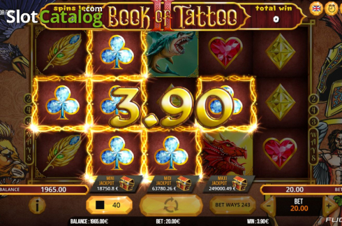 Free Spins 2. Book Of Tattoo 2 slot