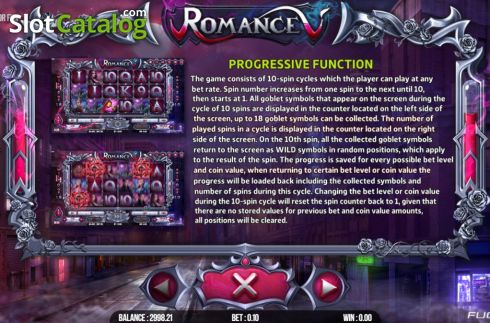 Ecran7. Romance V slot