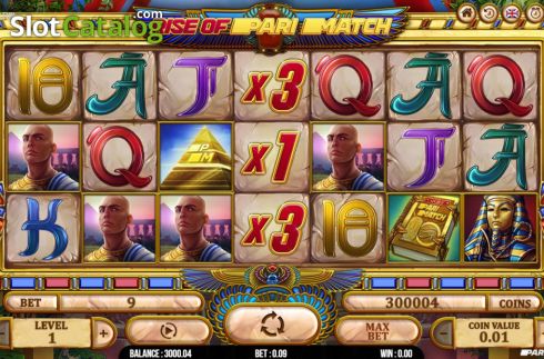 Game  screen. Rise of Parimatch slot