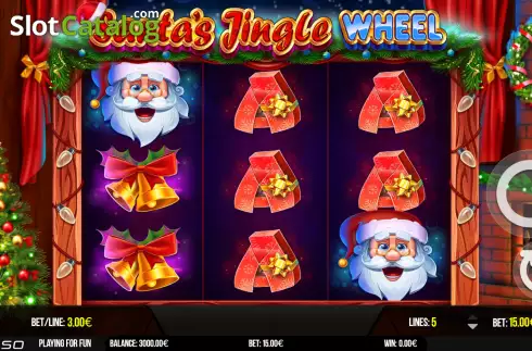 Reel screen. Santa's Jingle Wheel slot
