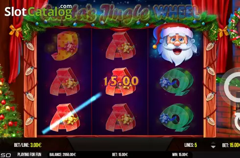 Win screen. Santa's Jingle Wheel slot