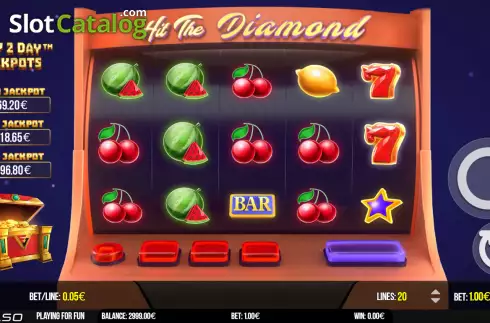Bildschirm2. Hit The Diamond slot