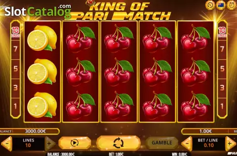 Game screen. King of Parimatch slot