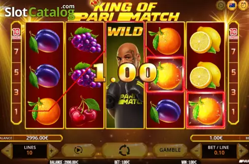 Win screen 2. King of Parimatch slot