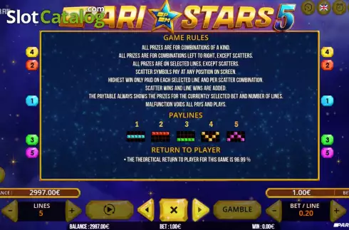 Captura de tela8. Pari Stars 5 slot