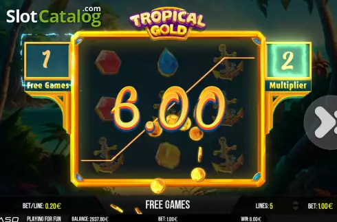 Win Screen 5. Tropical Gold slot
