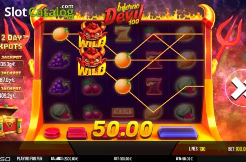 Bildschirm3. Inferno Devil 100 slot