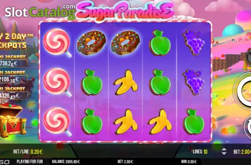 Reels screen. Sugar Paradise slot