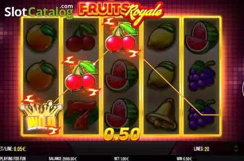 Win screen. Fruits Royale slot