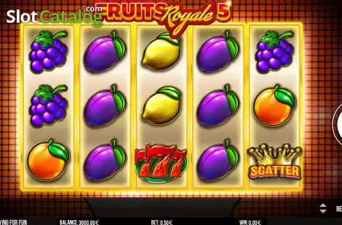 Game screen. Fruits Royale 5 slot