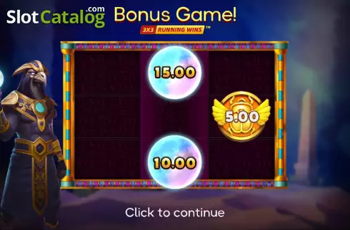 Bonus Game screen. Moon of Ra slot