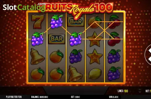 Win screen 2. Fruits Royale 100 slot