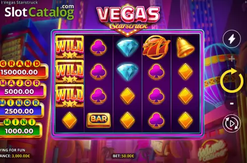 Reels screen. Vegas Starstruck slot