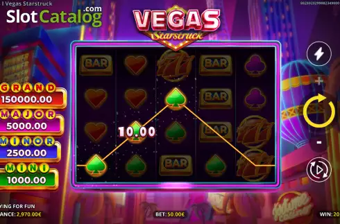 Win screen. Vegas Starstruck slot