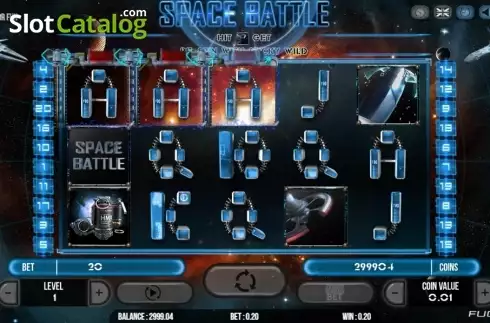Win screen. Space Battle slot