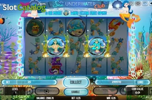 Scatter screen. Sea Underwater Club slot