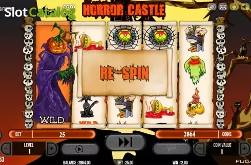 Respin screen. Horror Castle slot