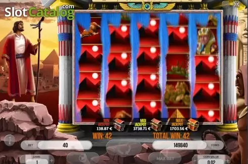 Respin screen. Plagues Of Egypt slot