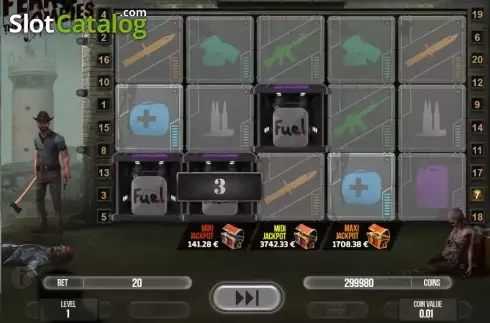 Win screen. Fear The Zombies slot
