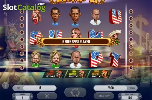 Free spins outro screen. Trump It slot