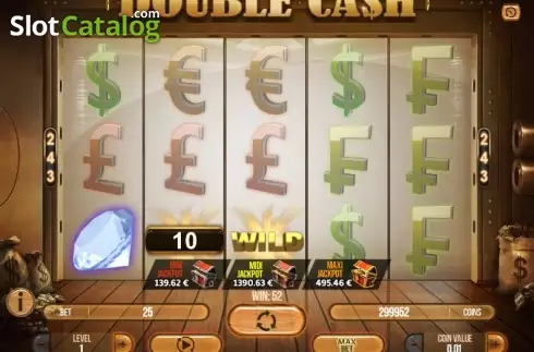Wild Win screen. Double Cash slot