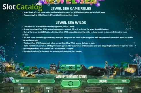 Paytable 2. Jewel Sea slot