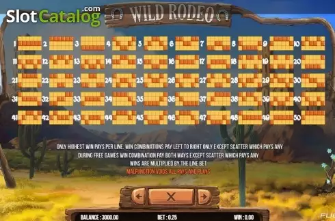 Bildschirm8. Wild Rodeo (Fugaso) slot
