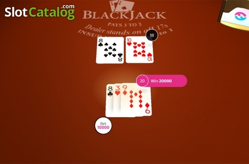 Win screen. Blackjack (FunFair) slot