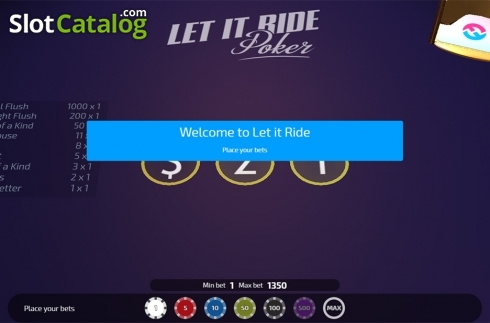 Bildschirm2. Let It Ride (FunFair) slot